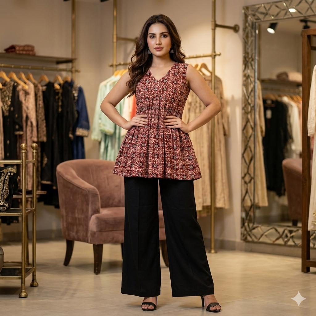 SHORT KURTI + SLEEV