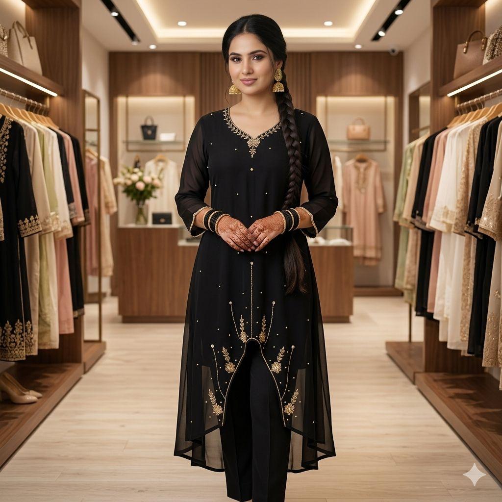 Party Wear Fish Cutting  Churidhar
