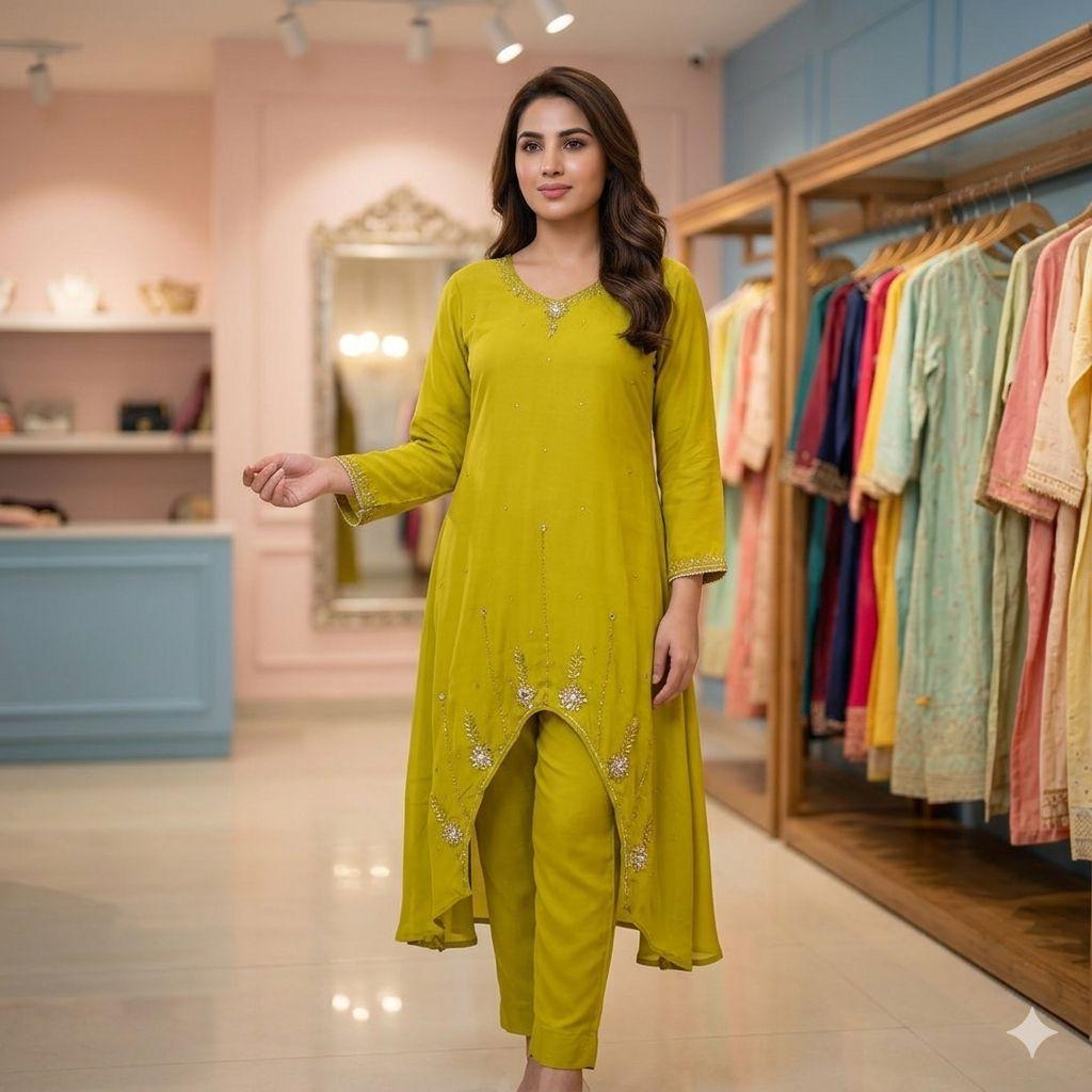 Party Wear Fish Cutting  Churidhar