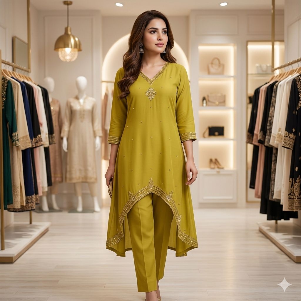 Party Wear Fish Cutting  Churidhar